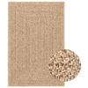 VidaXL Rug 200x290 Cm Jute Look Indoor and Outdoor, Outdoor Rug, Floor Rug, Indoor Rug 364834