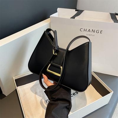 Taschen für Frauen  Neue Einfache Große Kapazität Unterarm Schultertasche Französische Vielseitige Textur Leder Party Handtaschen
