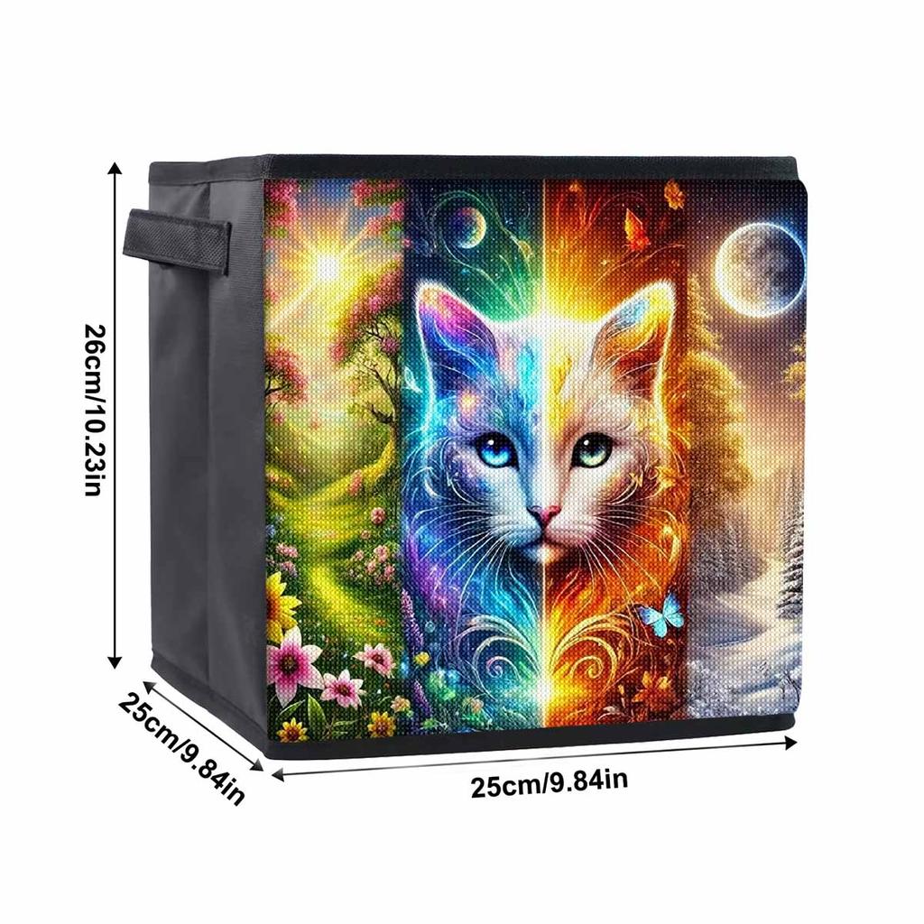 Divine Cat 5D Diamond Painting Storage Basket Full Round Drill Mosaic Diamond Embroidery Cross Stitch Kits Home Decor Home Decor