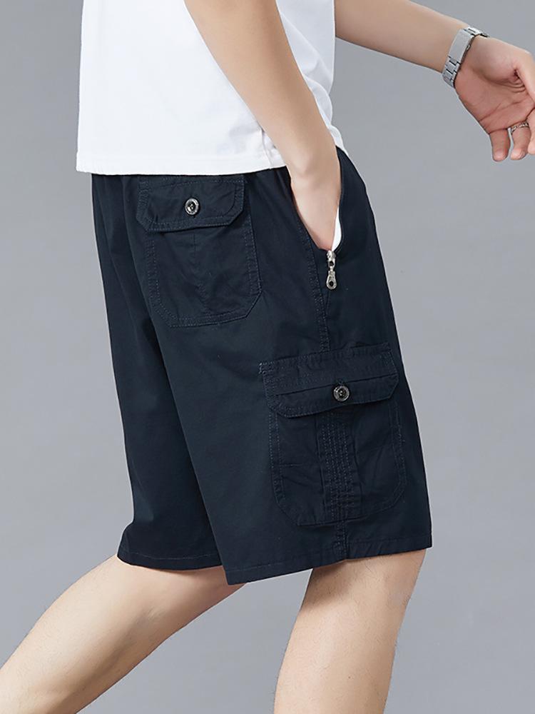 Zorro Men s Pure Cotton Loose Fit Summer Shorts - Mid-Length, Five-Point, Elastic Waistband 5XL