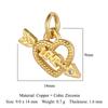 Bee Butterfly Copper Cubic Zirconia Heart Lock Love Charm Women Sun Star Necklace Pendant DIY Jewelry Charms
