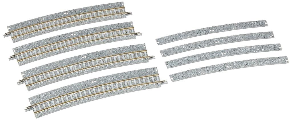 TOMIX N Gauge 1770 Wide PC Curved Rail C541-15-WP (F) 4-piece Set Railway Model Supplies