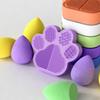 2 in 1 Makeup Brush Cleaning Tool Multi-functional Cartoon Cat's Paw Makeup Brush Holder Silicone Multicolor