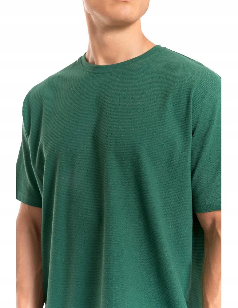 T-Shirt Men's Short Sleeve Cotton Classic Striped MORAJ XXL GREEN