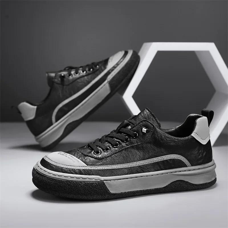 FashionMens Shoes Leather Male Men's Men Casual Shoes for Men Luxury Designer Loafers Platform Men Leather Man Shoes