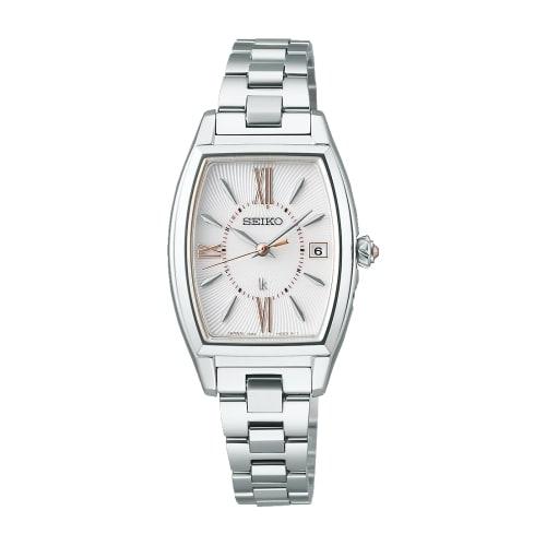 

Seiko Watch LUKIA Grow Solar Radio-Controlled Stainless Steel Tonneau Shape SSVW229 Women s