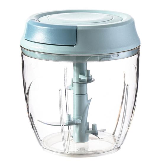 Manual Garlic Masher Detachable Transparent Food Grade Safe High Efficiency Garlic Mincer Chopper with Container Kitchen Onion Vegetable Cutter