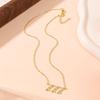 Gold 777 Diamond-Inlaid Necklace for Women - Versatile Clavicle Chain Pendant Jewelry
