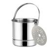1L Ice Bucket Double Wall Strainer with Handle Home Bar Parties Chilling Beer Champagne Stainless Steel Cooler Buckets