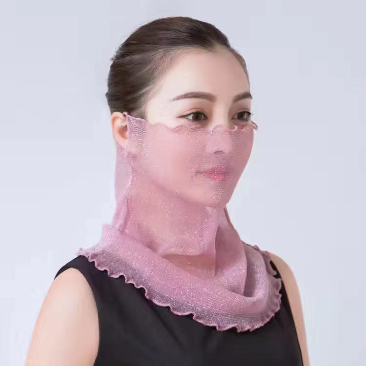 Women's Silk Scarf: Lightweight Sunscreen Veil, Neck Protection, Autumn/Winter Fashion Accessory.