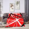 Van Halen Abstract Red With Black And White Lines Super Soft Blanket  Novelty Travel Throw Blanket Couch Chair Flannel Bedspread