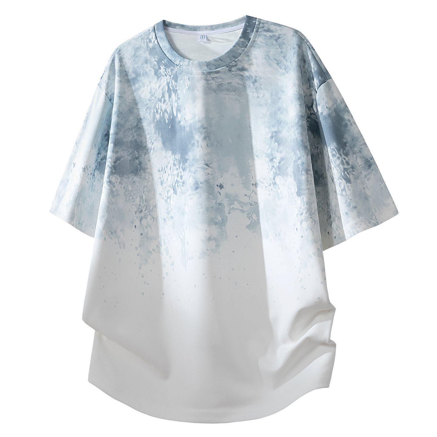 

2026 Quick-Drying Ice Silk Plus Size Gradient Camouflage T-Shirt 6XL