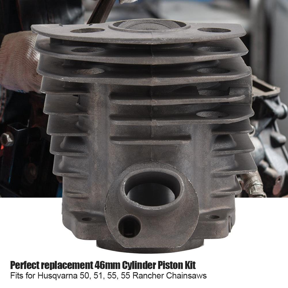 Piston cilindru 46 mm cu kit garnituri pentru motor Husqvarna 50, 51, 55 Rancher Nikasil