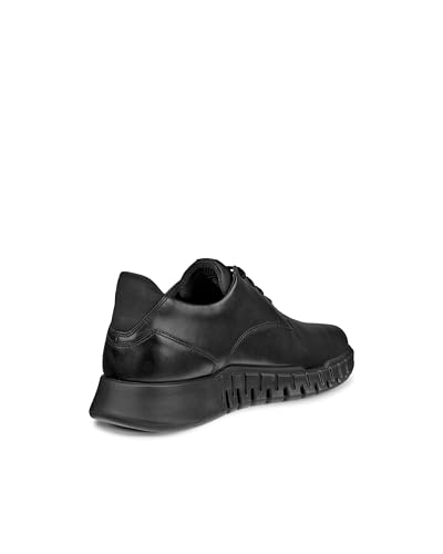 ECCO GRUUV STUDIO M Herren Echtleder Derby Schuhe, Schwarz/Schwarz, Größen 26.5cm-27.0cm, 3E