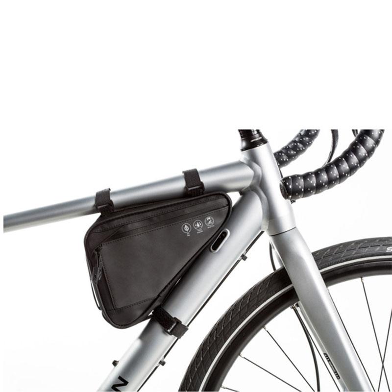2025 Reflective Waterproof Bike Bag Front And Back Oxford Cloth Bicycle Large Capacity Triangle Bag чёрный
