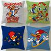 Cartoon Character Woody Woodpecker Cushion Cover Soft & Easy-Wash Pillow Case – Versatile for Couch, Bed, Travel and Office