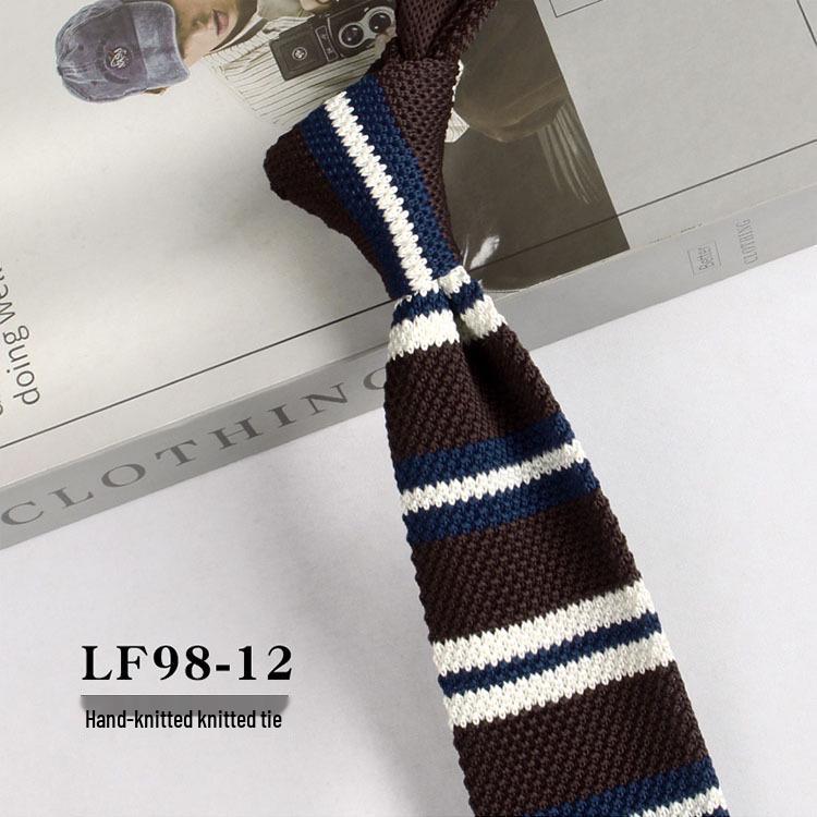 Stylish British Casual Slim Fit Knit Wool Tie, Unisex, 6cm Width.