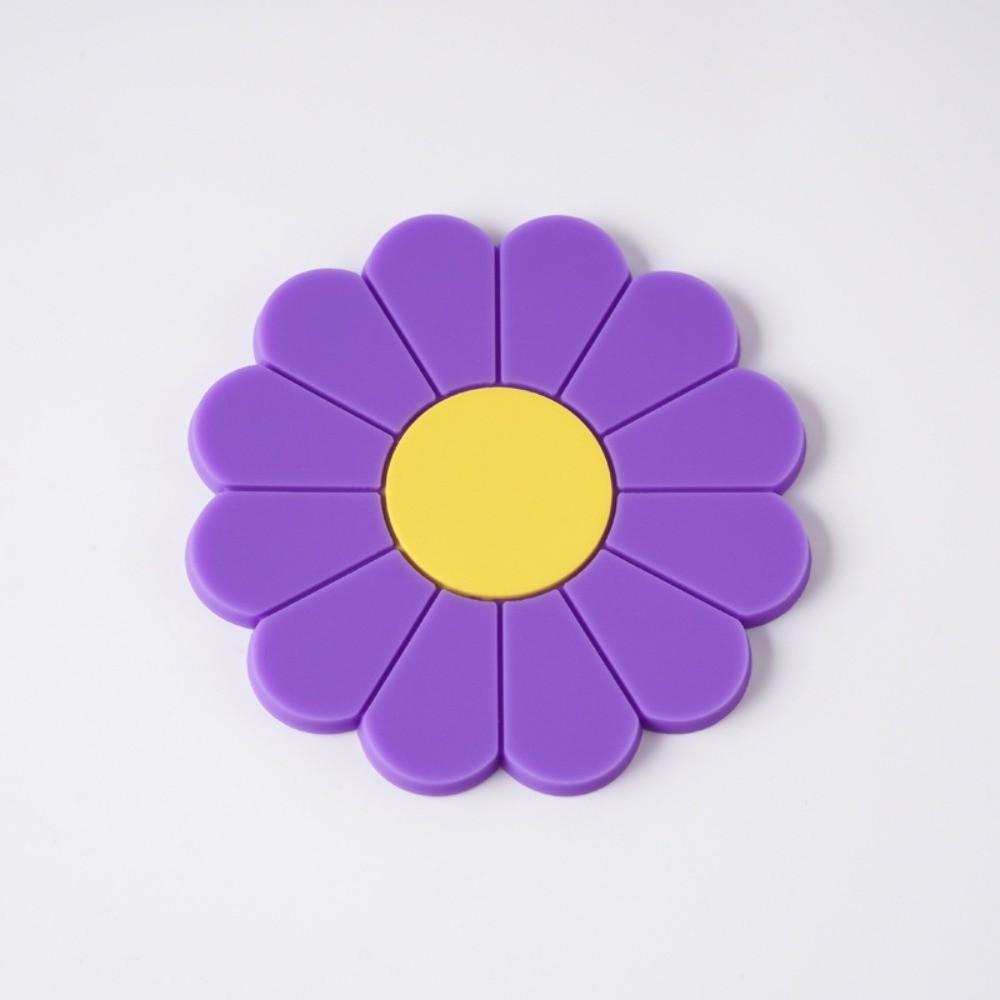 

Anti-slip Car Cup Coaster Heat-Resistant Silicone Cup Pad Durable Car Accessories Car Interior фіолетовий