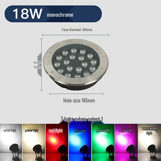 Ultra-Thin LED Outdoor Waterproof Floor Lamp - Low Voltage 12V/24V, Wood Finish