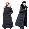Women Thick Loose Large Size Down Cotton Parkas Jacket Autumn Winter New X-Long Padded Jacket Faux Fur Collar