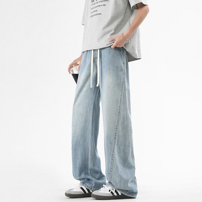 

Весна Новый Стиль Полностью Эластичный Стиль Ломающие Кости Мужские Уличные Джинсы 3XL