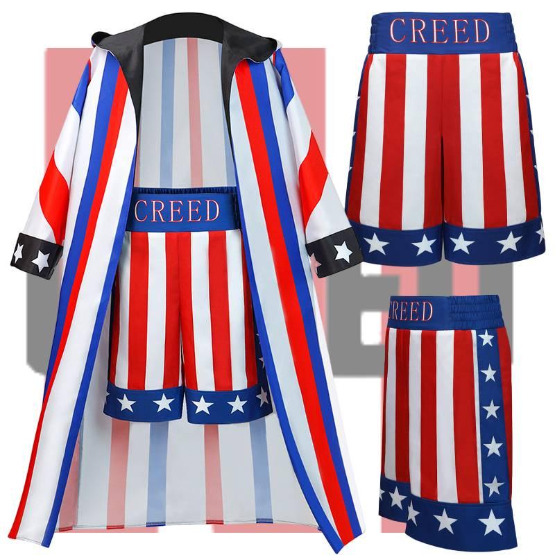 Adonis Creed Inspiriertes Kostümset für Halloween und Bühnenauftritte Hochwertiges Polyestermaterial