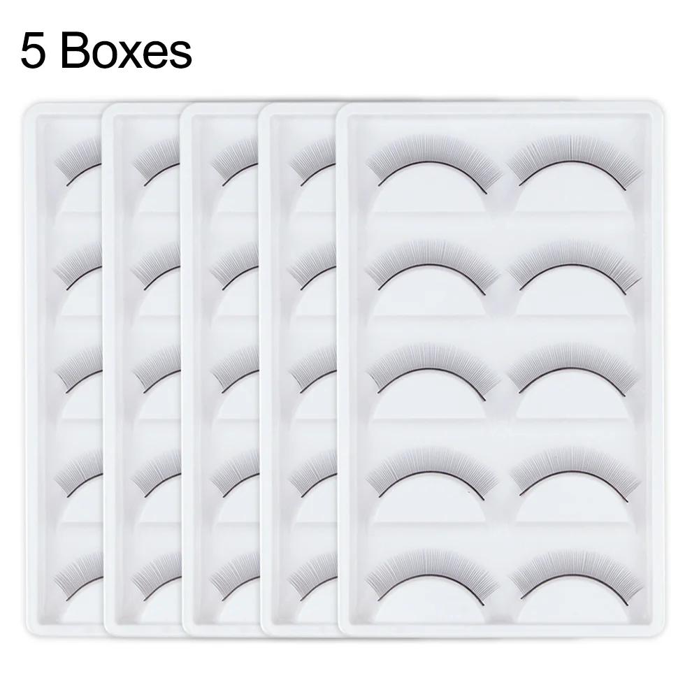 5/10/15/20Boxes Training Lashes Beginner False Eyelashes Practice Mink Lashes Strip Individual Lashes Eyelash Extension Tools