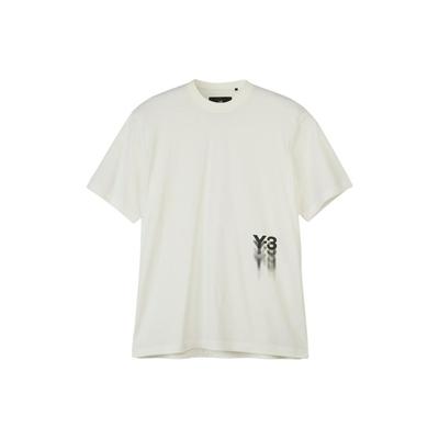 Y-3 Camiseta Gfx Ss Logo Cuello Redondo Tops Unisex Blanco IZ3123