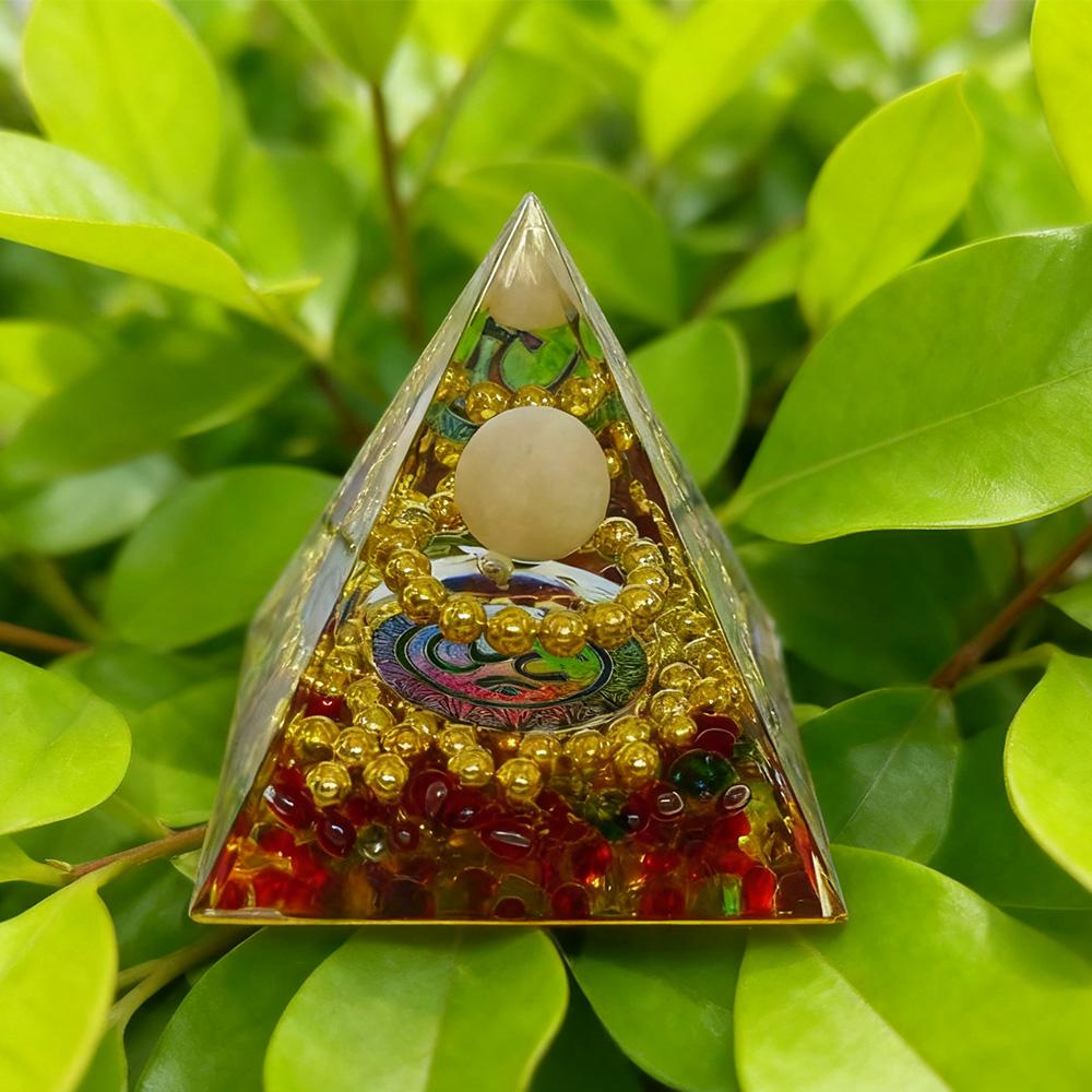 Křišťálová Orgonová Pyramida Generátor Energie 5 cm Přírodní Ametyst Peridot Reiki Čakra Meditační Nástroj Vánoční Dárek Pro Rodinu