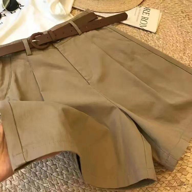 Korean Style High-Waisted Wide-Leg Capri Shorts for Women - Stylish and Slimming Summer 2026 Collection