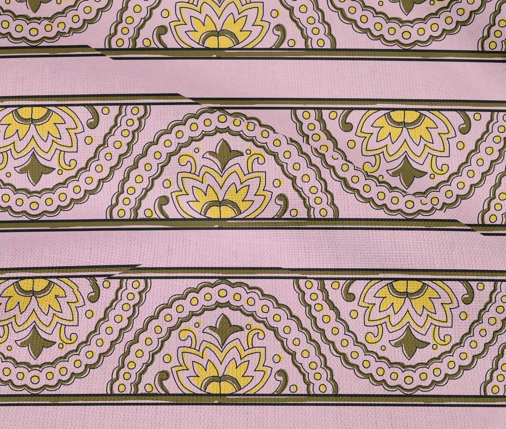oneOone Cotton Flex Fabric Floral Block Print Fabric BTY 40 Inch Wide