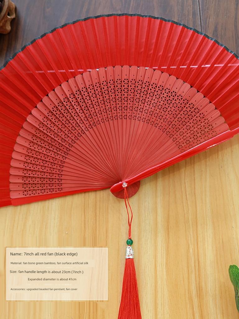 Chinese Style Folding Fan with Spray Painting, Traditional Japanese Folding Fan, Classical Small Silk Fan, Hanfu Portable Retro Fan for Women