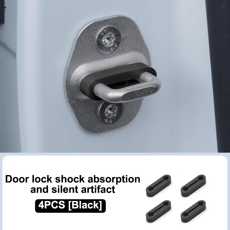 4PCS Universal Car Door Shock Absorber Soundproof Deadener Anti-Vibration Buffer Pad Cushion Vehicle Door Shock Absorber Buckle