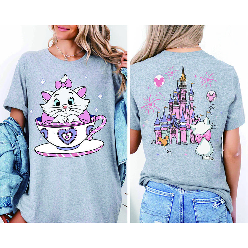 

2026 Summer Marie Cat Graphic Tshirt Unisex Unisex Fashion Cotton Quality Casual Loose Short Sleeve Classic Unisex S
