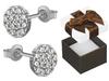 Silver Earrings with Cubic Zirconia Women' Studs Hoops 2mm Silver 925