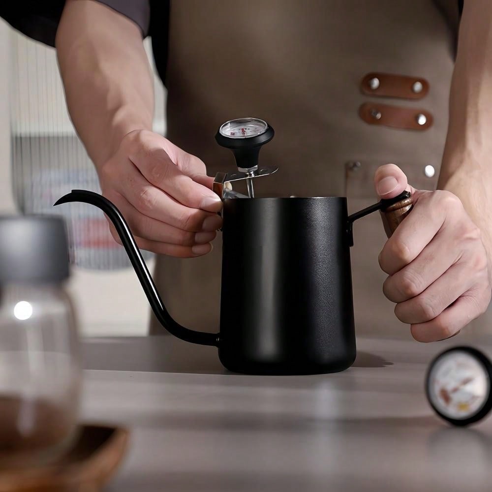 Coffee Pot Thermometer 304 Stainless Steel Clip-on Milk Bottle Accurate and Fast Temperature Measurement Coffee Accessories