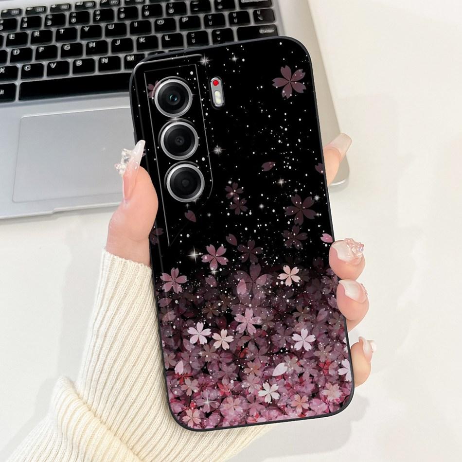 For Tecno Camon 40 Pro 4G Camon40 CM5 CM6 Elegant Butterfly Floral Phone Case For Camon 40 40Pro 4G Soft Silicone Cases Bumpers
