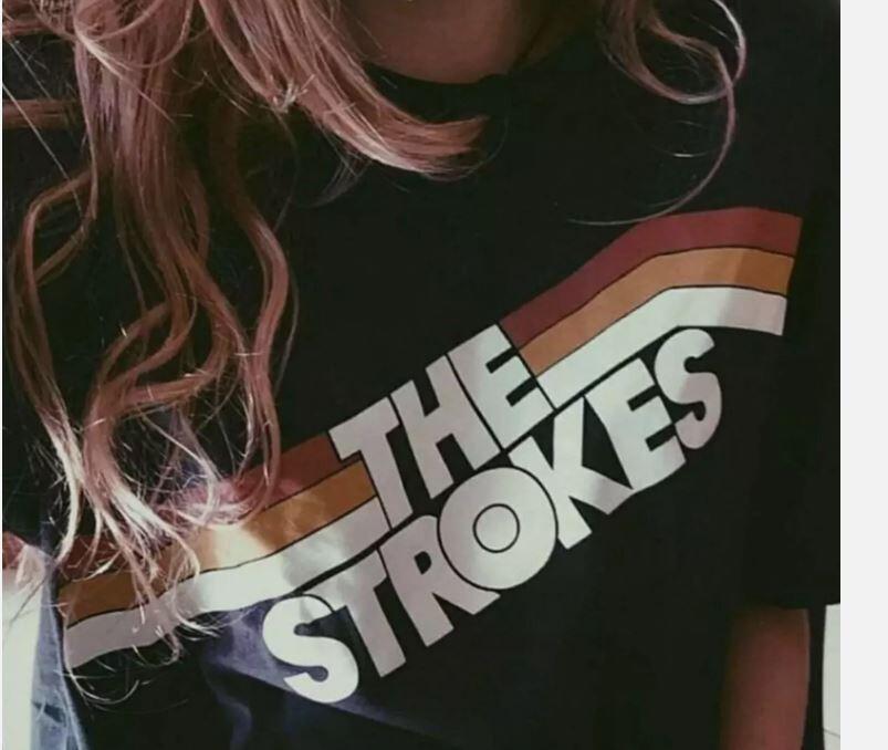 Футболка The Strokes, Черная футболка The Strokes Унисекс S-5XL Унисекс Футболка L