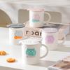 350ml Cute Cat Ceramic Mug with Lid and Spoon