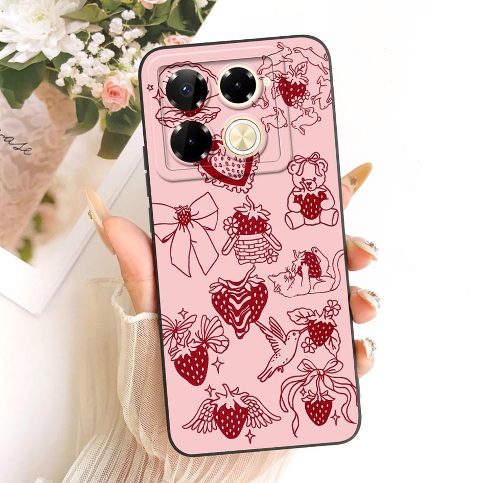 

For Infinix Note 40 Pro Plus Case Cute Cartoon Soft Liquid Silicone Shockproof Cover For Infinix Note 40 40X 40Pro+ Note40 Funda Note 40 Pro Plus