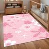 Floral Romantic Area Rug Japanese Cherry Blossom Decorative Carpet for Home Decor Non-Slip Washable Floor Mat Nordic Minimalist