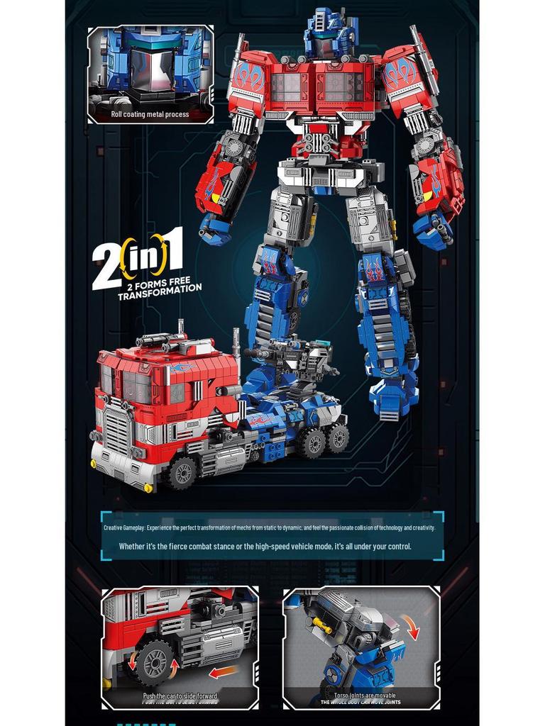 LEGO-Compatible Transformers Mech Warrior King Kong Construction Vehicle Building Blocks Toy for Kids