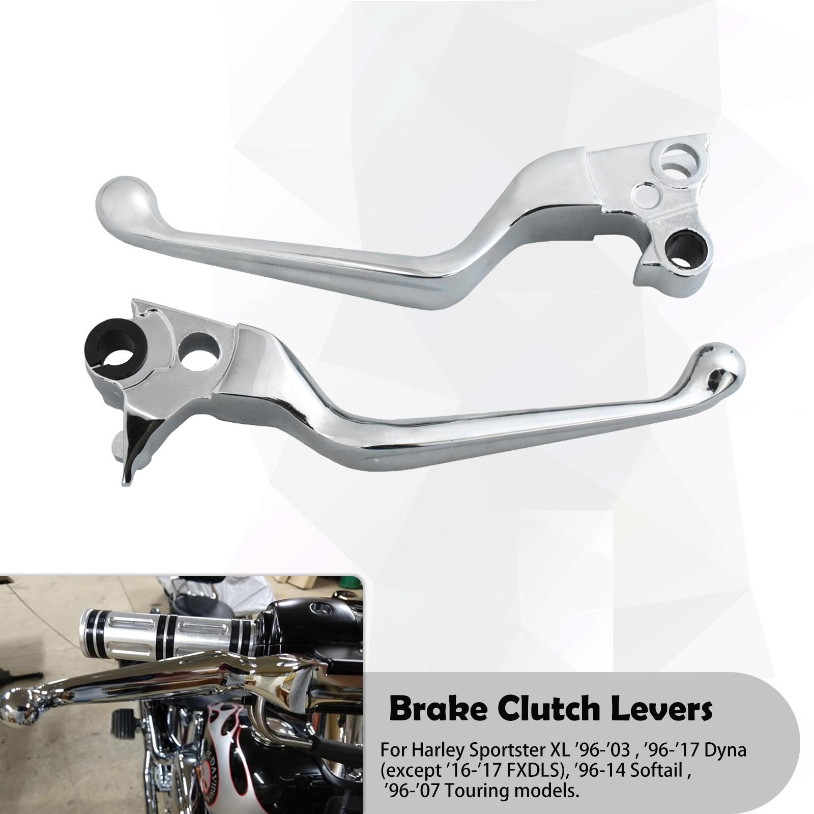 

Motorcycle Brake Clutch Levers Chrome Hand Control Brake Levers For Harley Sportster XL 1200 883 Dyna Softail Touring FLHR FLHT Brake Clutch Lever
