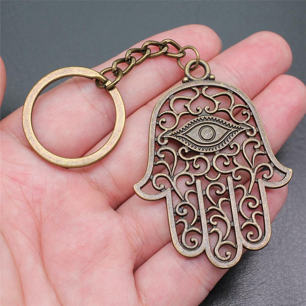 28mm Key Ring Hamsa Hand Eye Of Horus Wedding Jewelry Findings QY025
