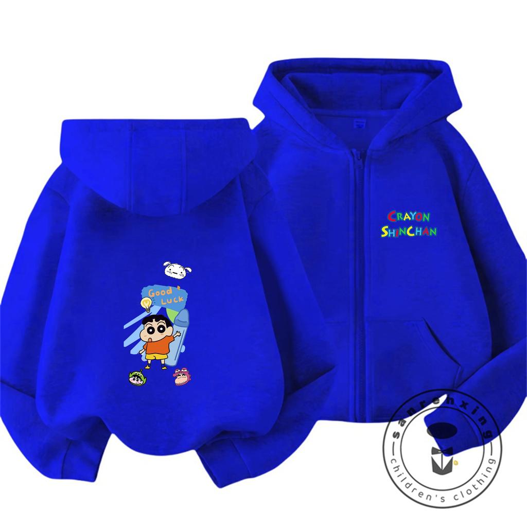 Süßer Cartoon Reißverschluss Hoodie Neue Ankunft Street Fashion Kinderkleidung Für Jungen Und Mädchen Crayon Shin Chan 3 14 Jahre