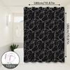 Black Marble Pattern Shower Curtain, Light Luxury Texture Design, Bathroom Style Decoration, Shower Partition Curtain