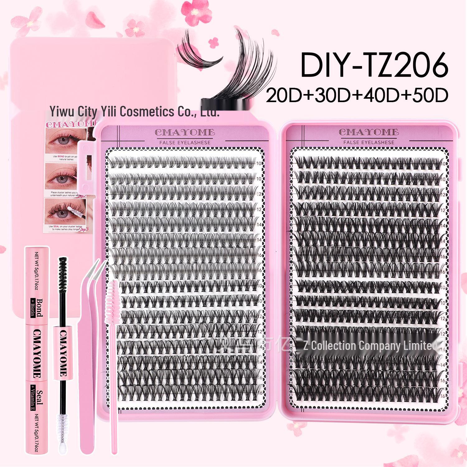 640 Пучков Накладные Ресницы Индивидуальные DIY: 10-100D, 10-16 мм Плотный, Завитой, Сегментированный Стиль