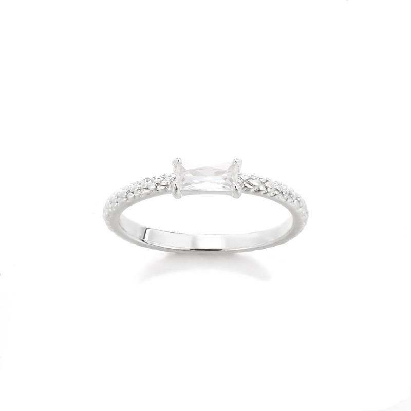 Zircon Ring Niche Unique Design Ring Daily Commuting Wear Hand Jewelry