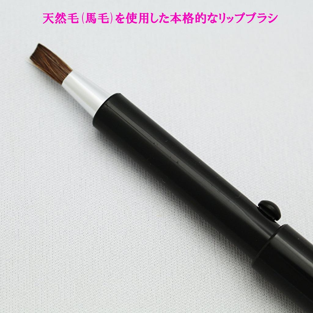 Shishida Seishindo Makeup Slide Lip Made in Brush, Brush, Japan, Black, PS-03