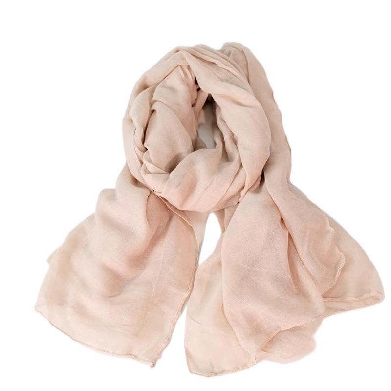 Women's Lightweight Soft Large Scarf: All-Season Classic Breathable Shawl, Long Headscarf, Silk Hijab